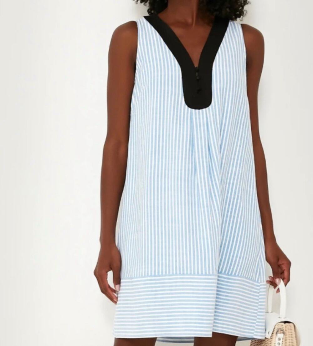 Pomander Tuckernuck Dress Sz Xl Blue Striped